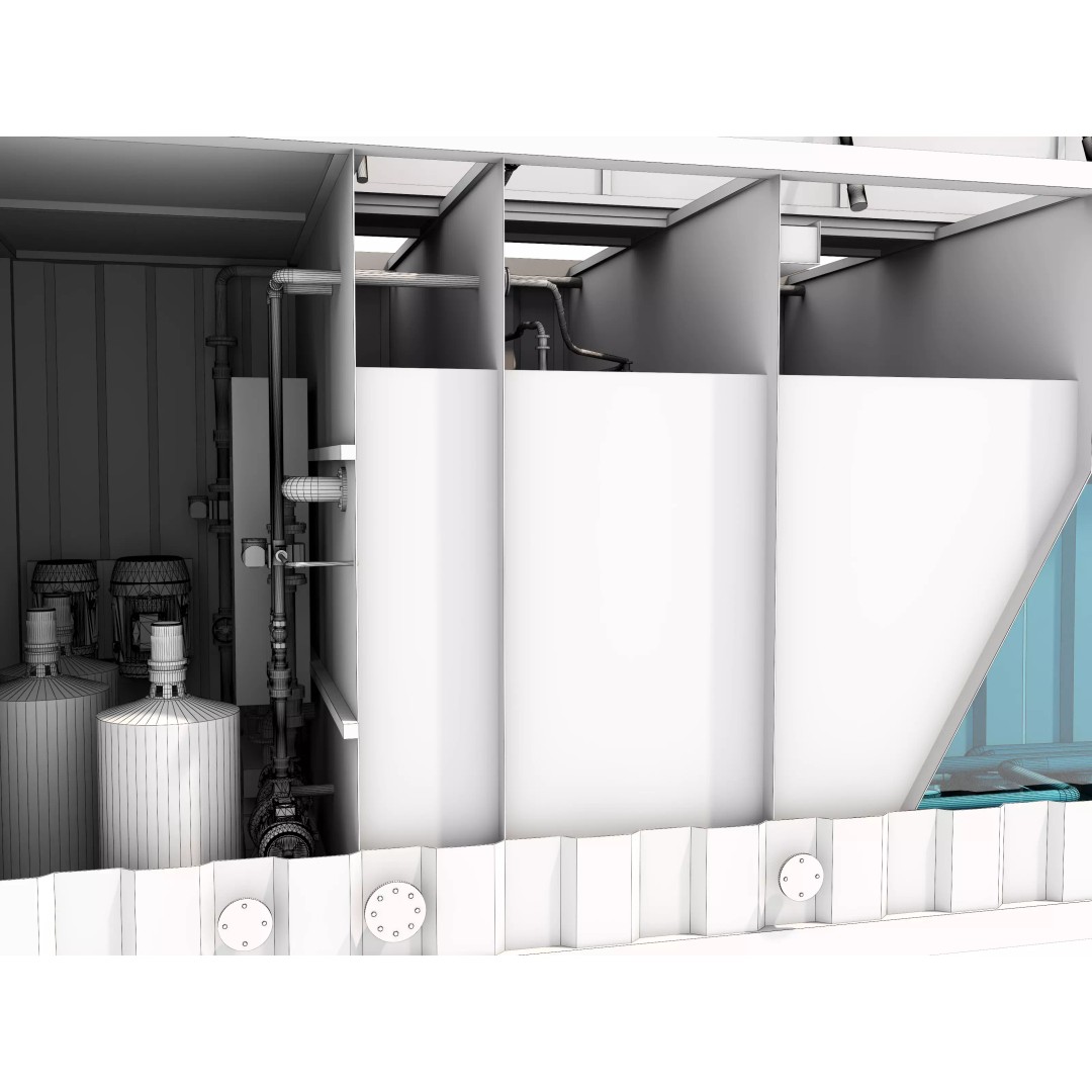 Sewage Treatment Container 04 3D Model – Industrial Asset, FBX, OBJ - View 10