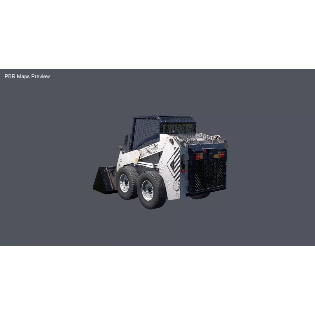 Skid Steer Loader 3D Model – Detailed Industrial Machine, FBX - View 10