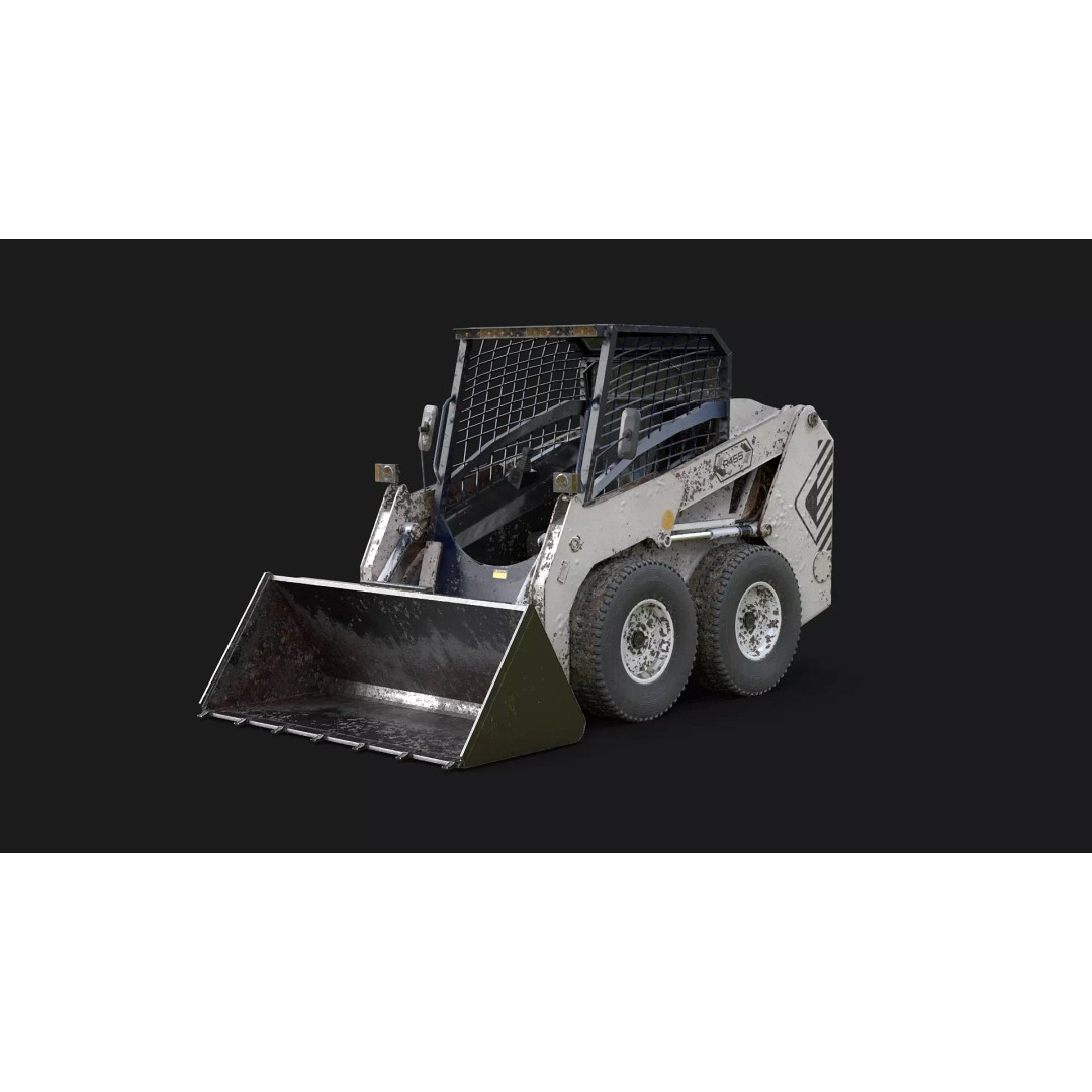 Skid Steer Loader 3D Model – Detailed Industrial Machine, FBX - View 2