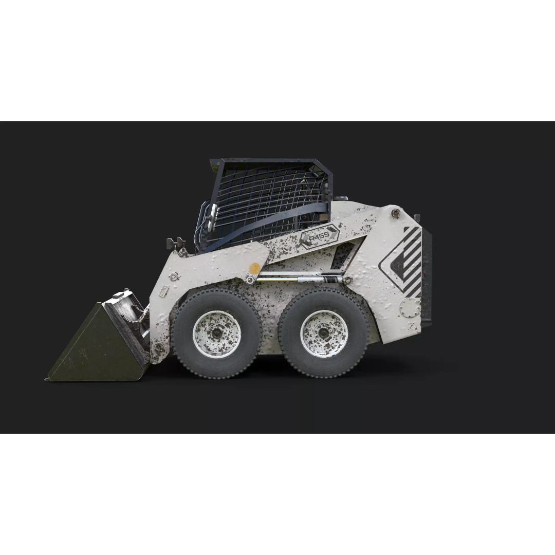 Skid Steer Loader 3D Model – Detailed Industrial Machine, FBX - View 3
