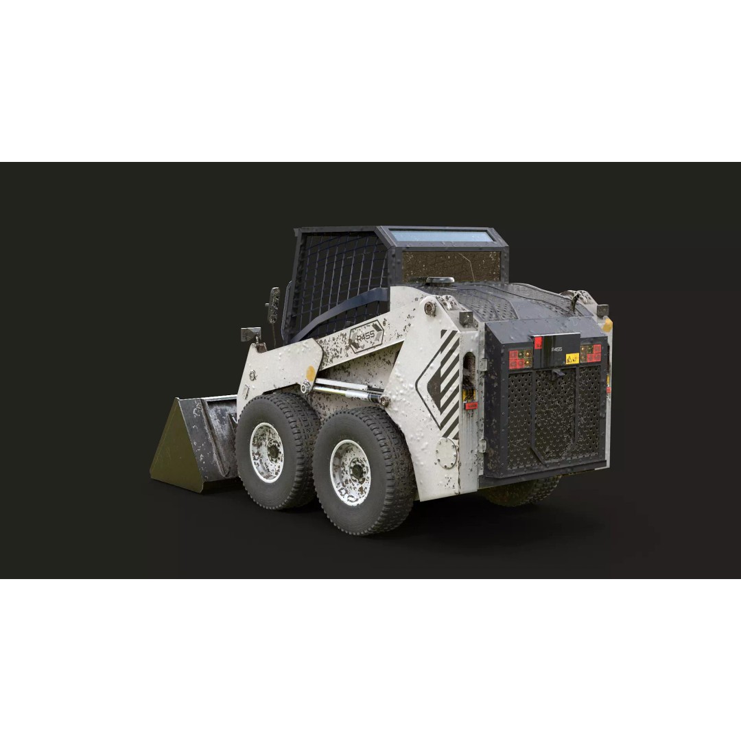 Skid Steer Loader 3D Model – Detailed Industrial Machine, FBX - View 4