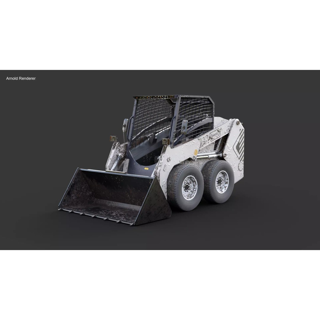 Skid Steer Loader 3D Model – Detailed Industrial Machine, FBX - View 8