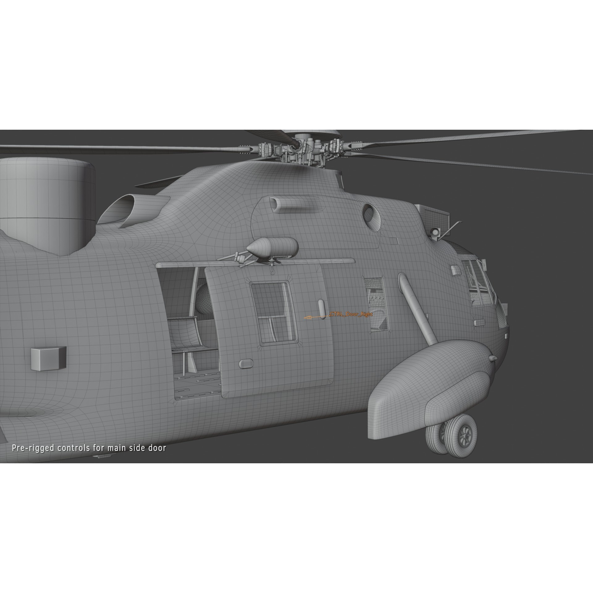 Westland Sea King HAR5 - Rigged PBR 3D Model - View 10