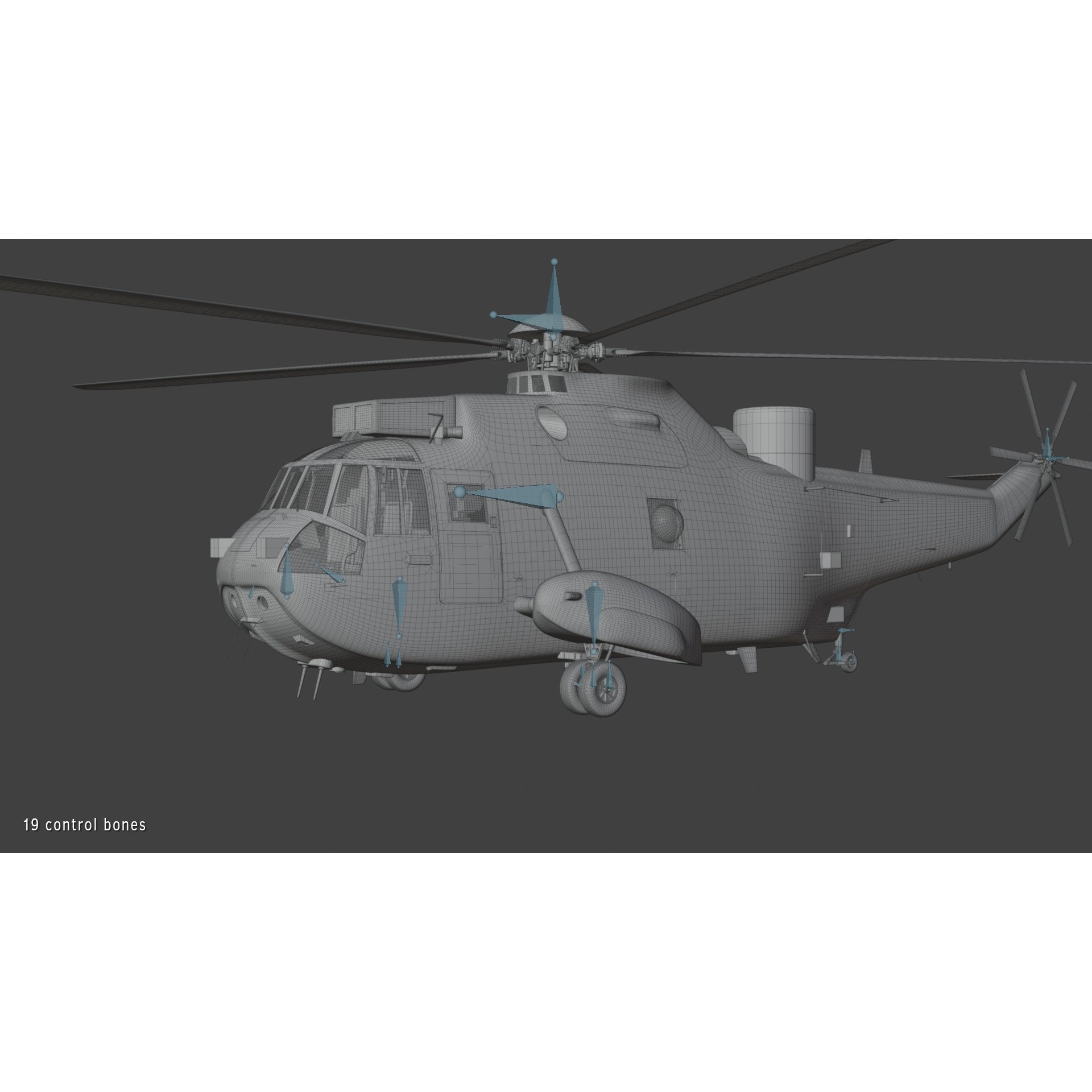 Westland Sea King HAR5 - Rigged PBR 3D Model - View 17