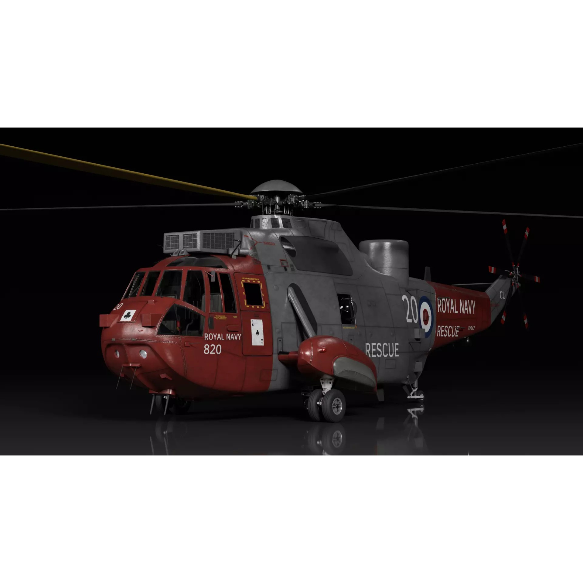 Westland Sea King HAR5 - Rigged PBR 3D Model - View 2