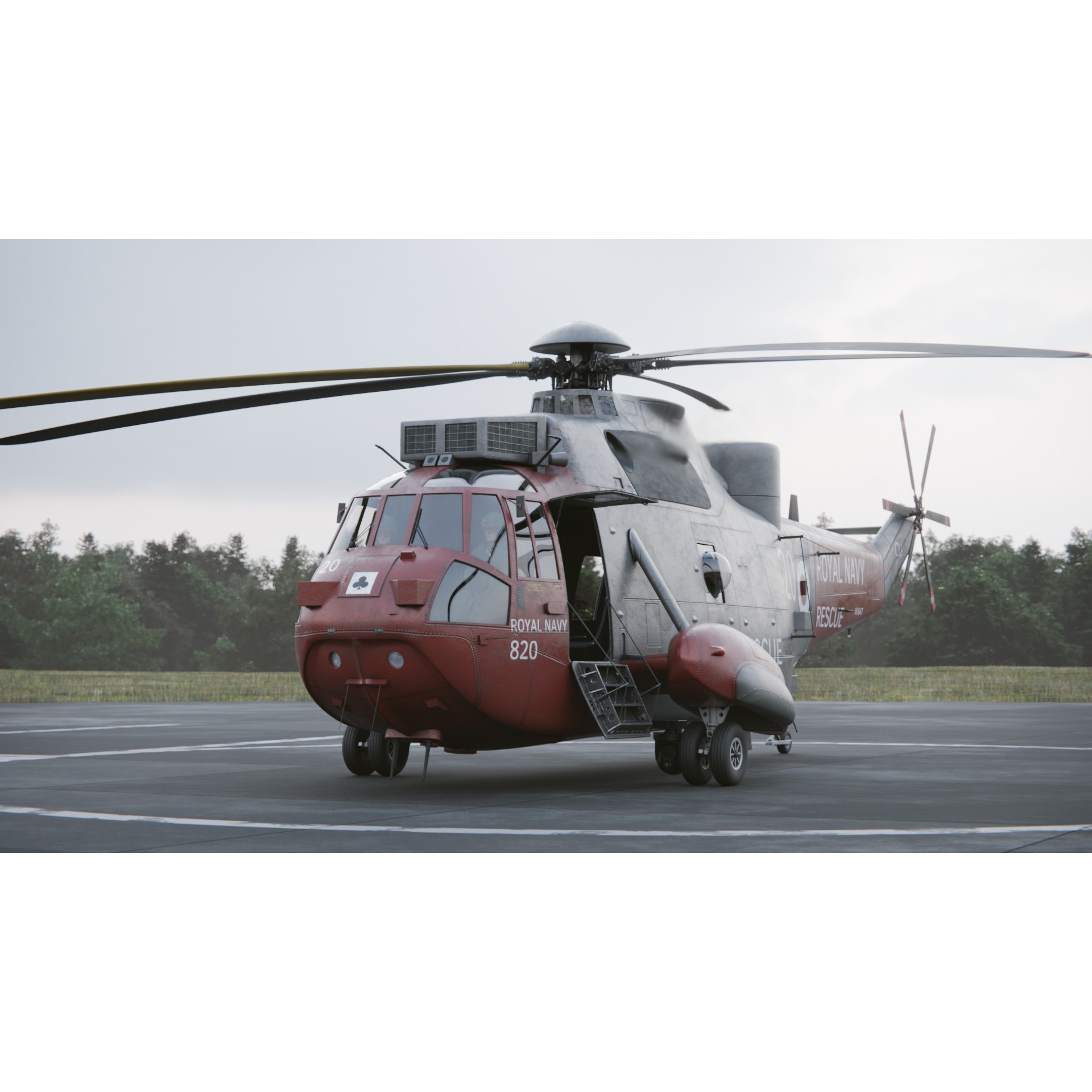 Westland Sea King HAR5 - Rigged PBR 3D Model - View 3