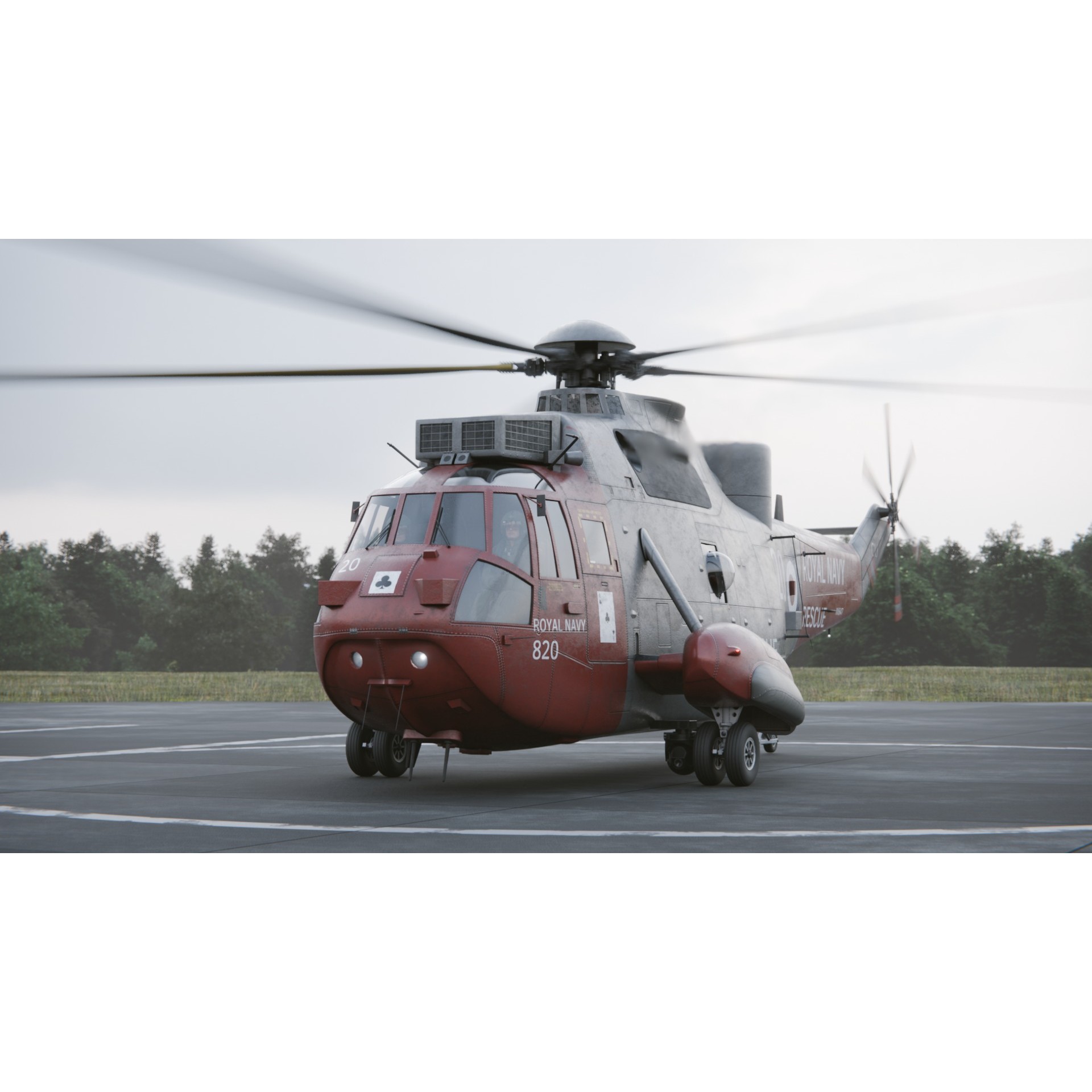 Westland Sea King HAR5 - Rigged PBR 3D Model - View 4