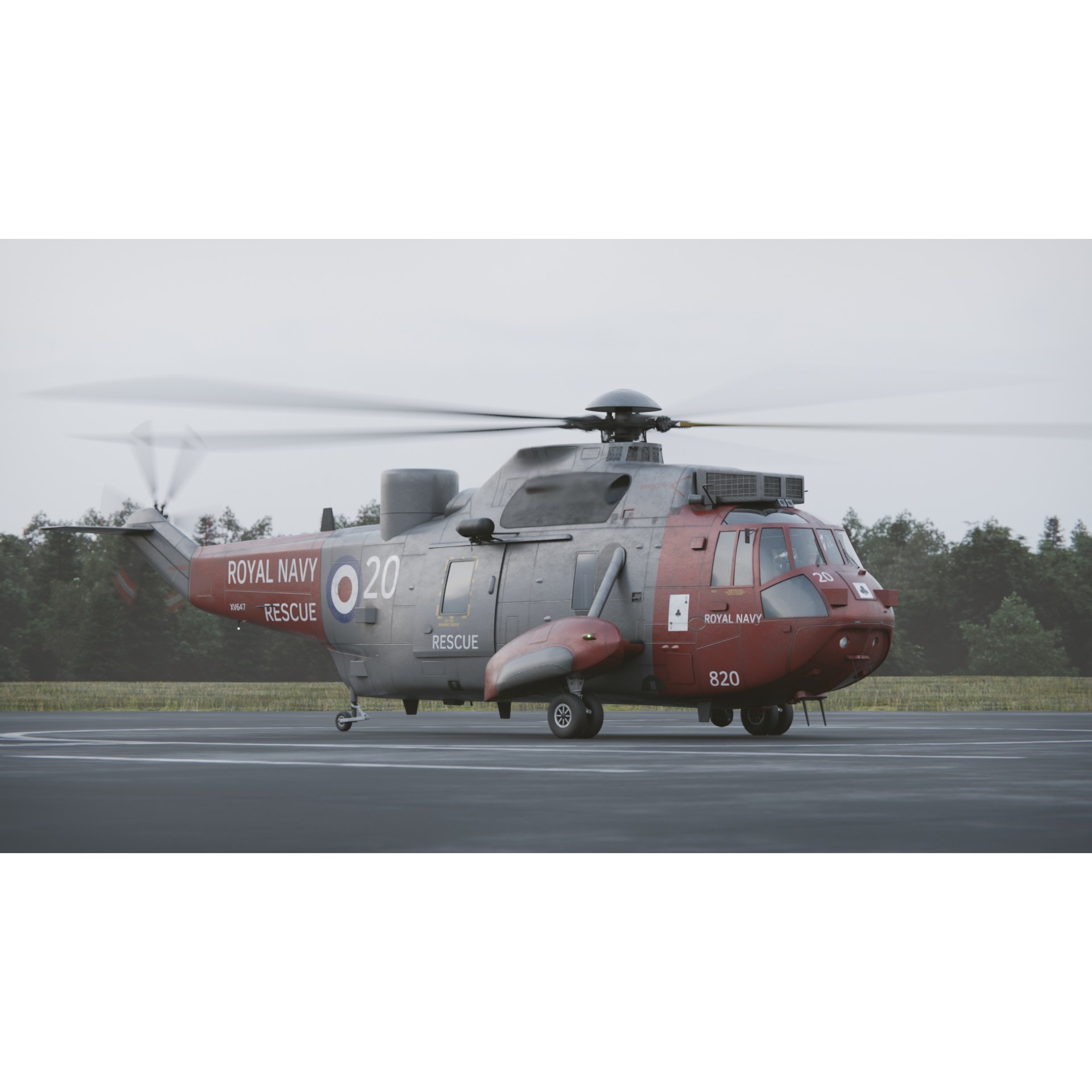 Westland Sea King HAR5 - Rigged PBR 3D Model - View 5