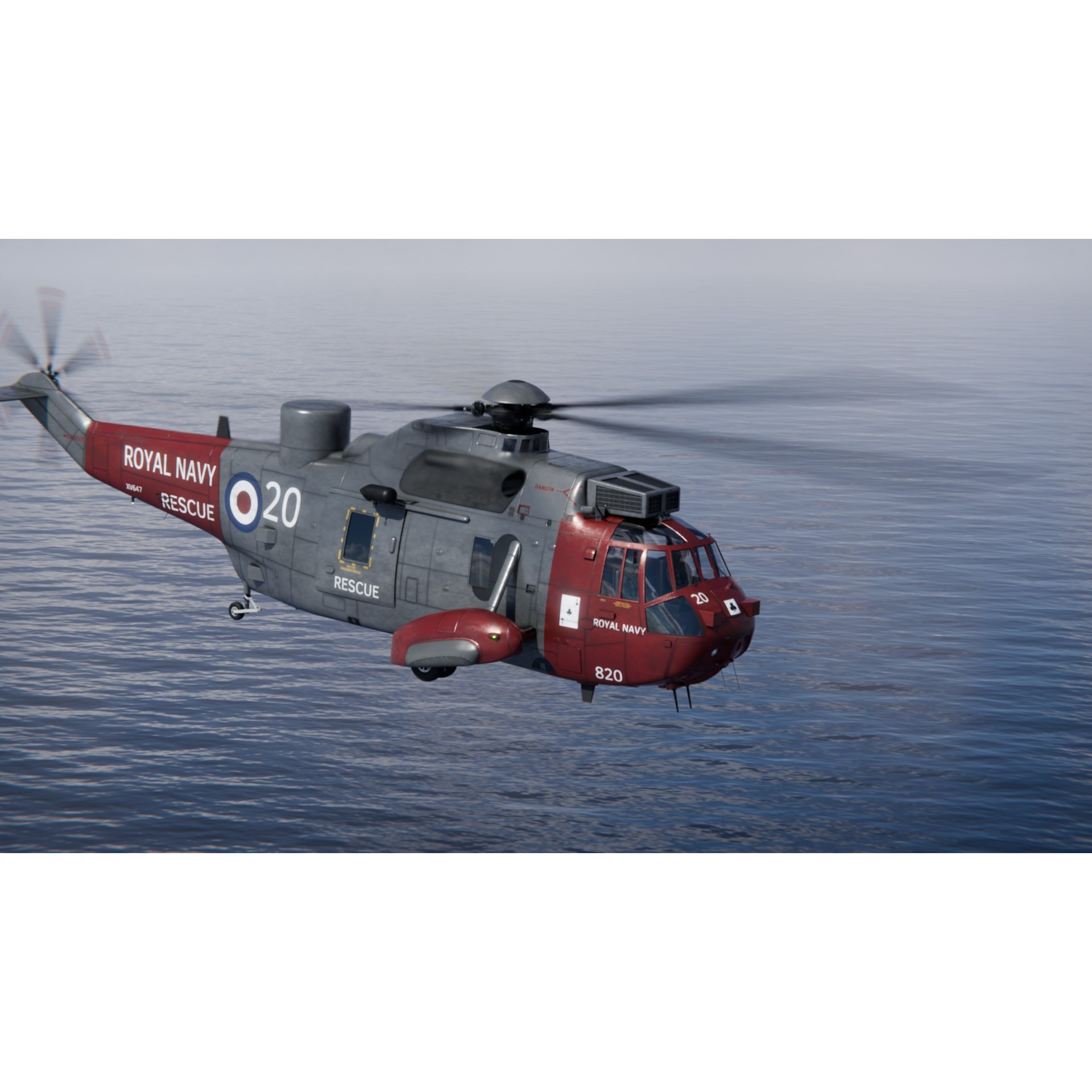 Westland Sea King HAR5 - Rigged PBR 3D Model - View 6