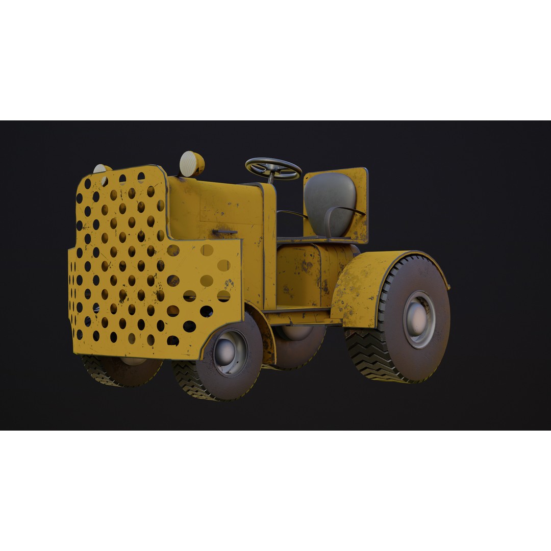 Clarktor Tug 3D Model – PBR Industrial Vehicle with 4K Textures - View 10