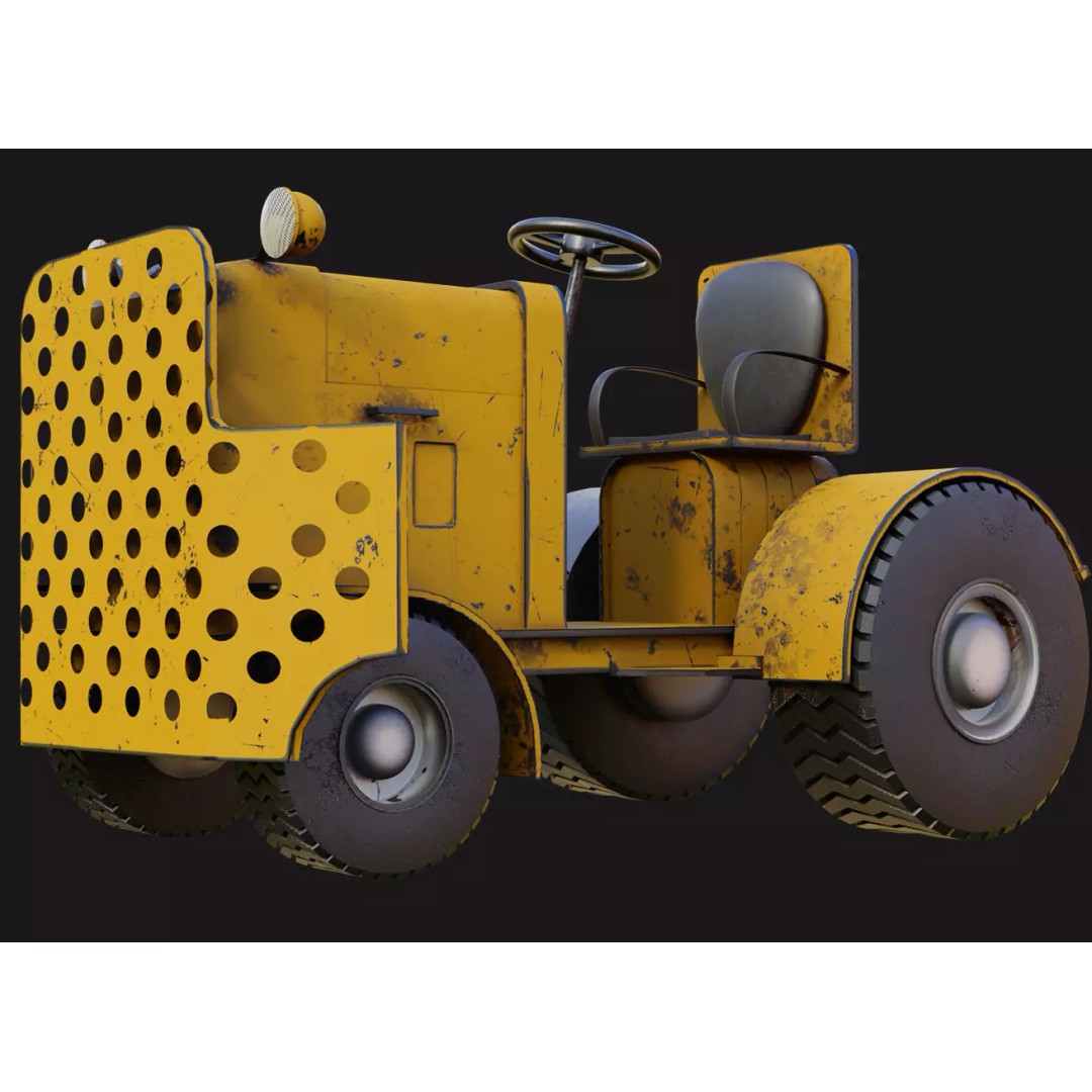 Clarktor Tug 3D Model – PBR Industrial Vehicle with 4K Textures - View 2