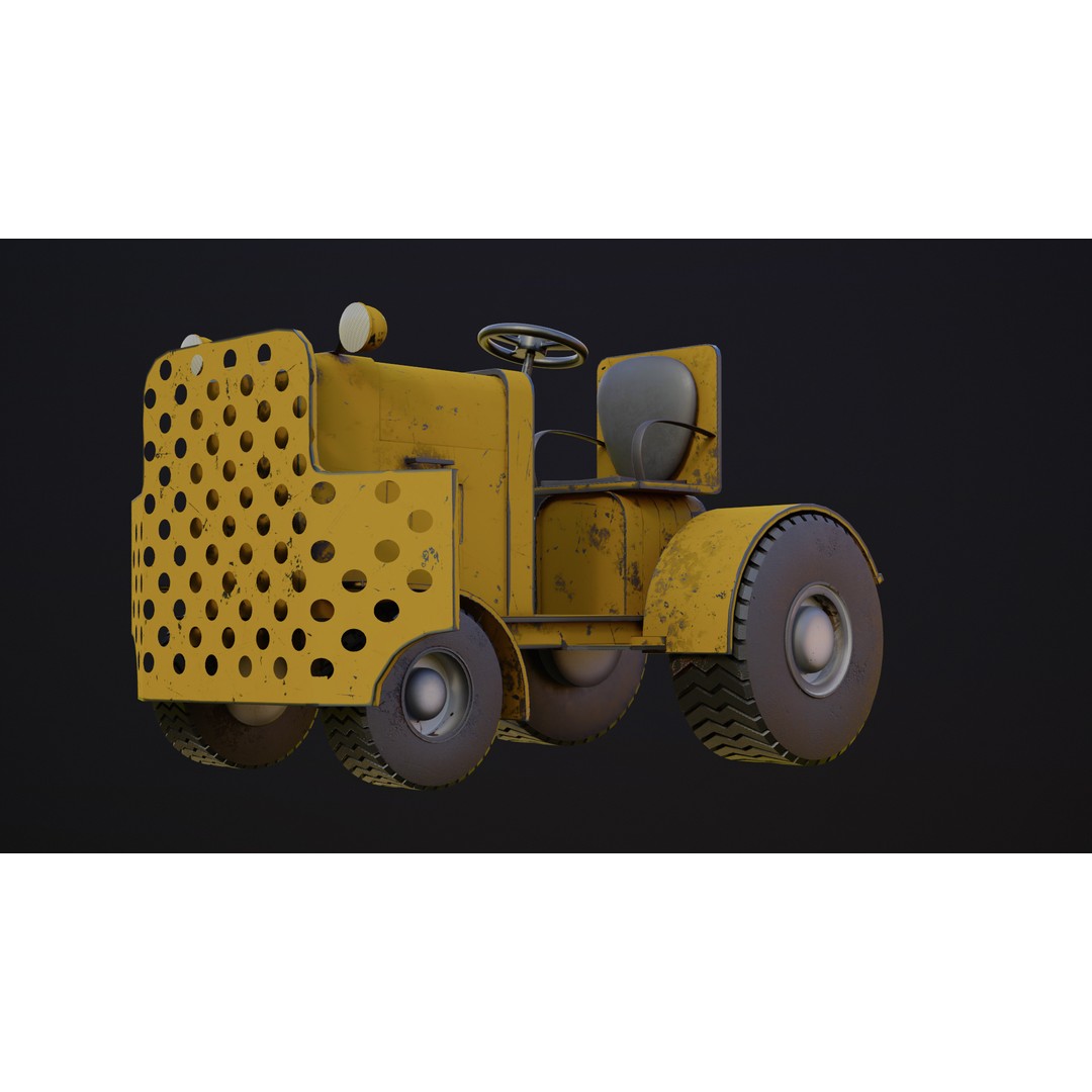 Clarktor Tug 3D Model – PBR Industrial Vehicle with 4K Textures - View 3