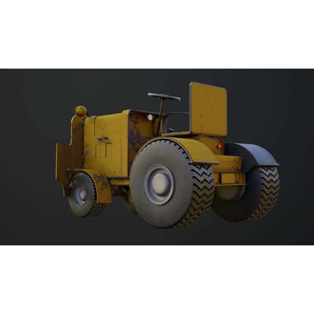 Clarktor Tug 3D Model – PBR Industrial Vehicle with 4K Textures - View 5