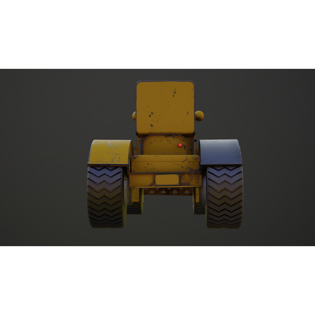 Clarktor Tug 3D Model – PBR Industrial Vehicle with 4K Textures - View 6
