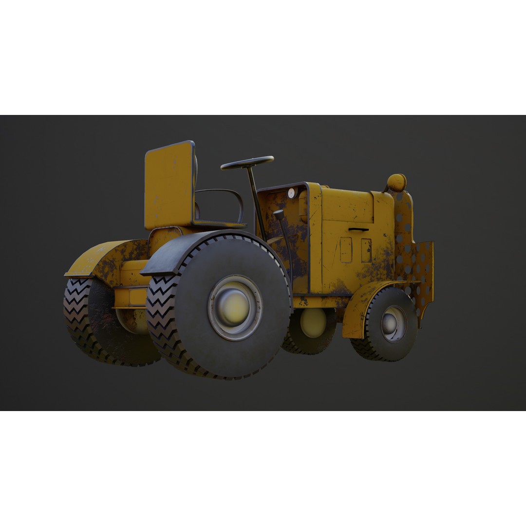 Clarktor Tug 3D Model – PBR Industrial Vehicle with 4K Textures - View 7