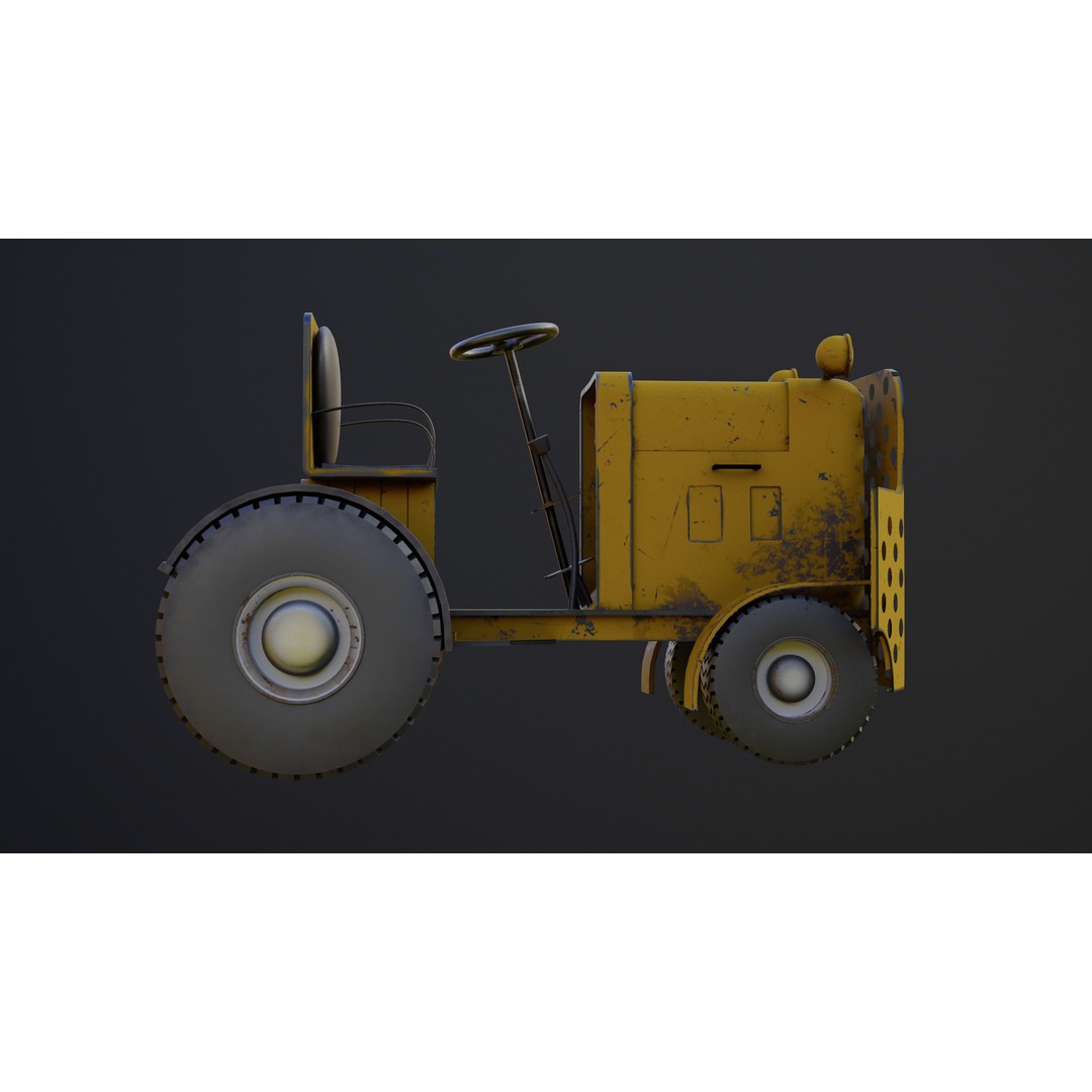 Clarktor Tug 3D Model – PBR Industrial Vehicle with 4K Textures - View 8