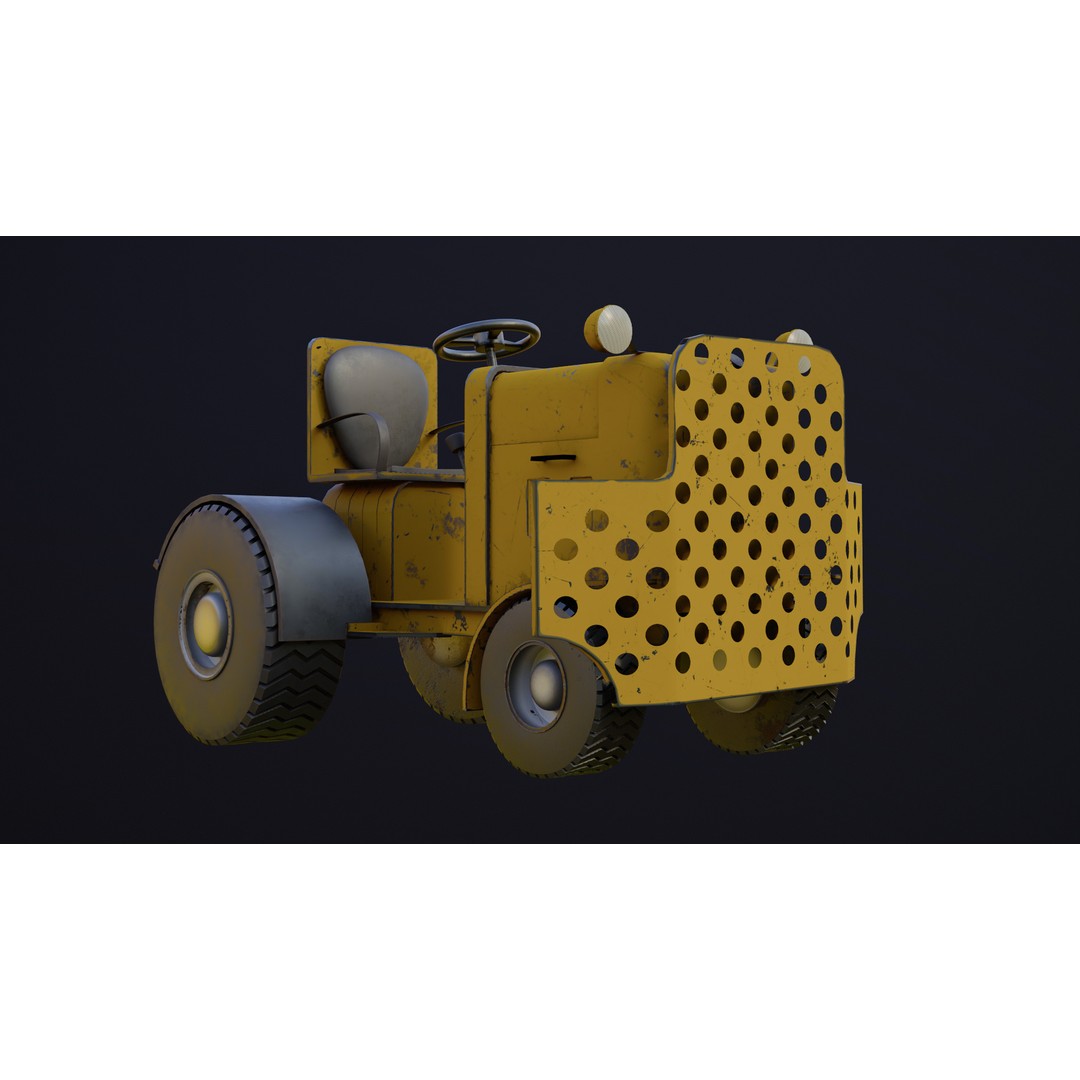 Clarktor Tug 3D Model – PBR Industrial Vehicle with 4K Textures - View 9