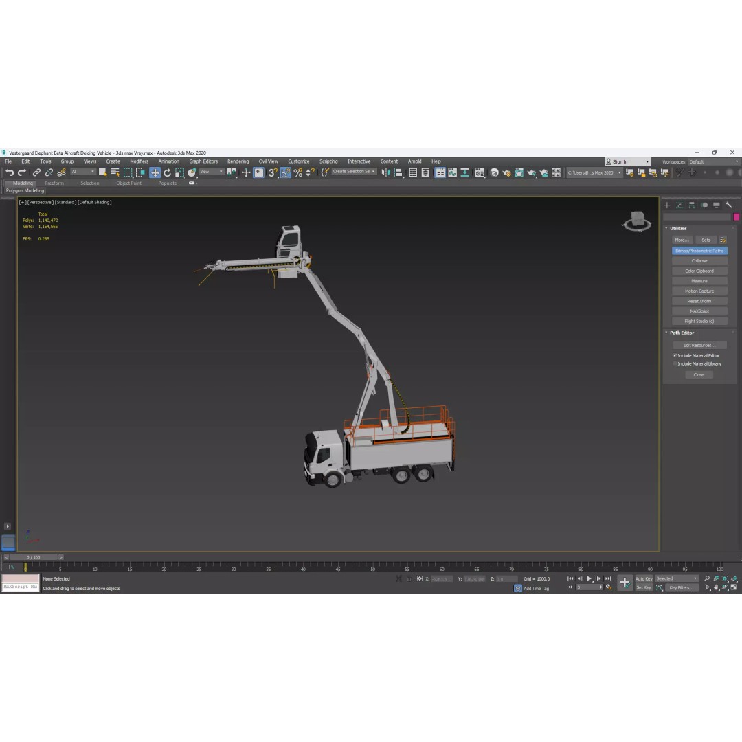 Vestergaard Elephant Beta Aircraft Deicing Vehicle 3D Model – High Poly PBR Asset, FBX & OBJ - View 13