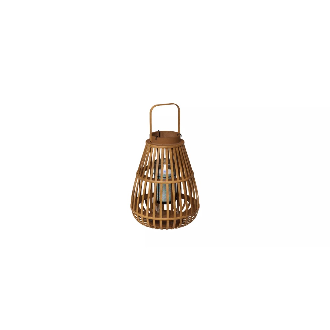 Large Wood Floor Lantern 3D Model – Low Poly PBR Asset for Interior Decor - View 2