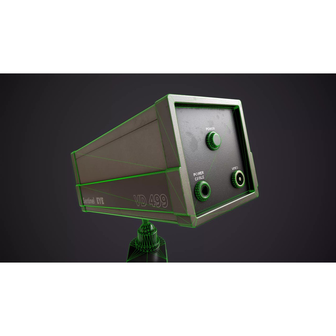 CCTV Camera 3D Model – Low Poly Industrial Design, Game Ready