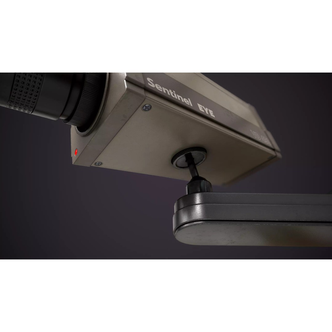 CCTV Camera 3D Model – Low Poly Industrial Design, Game Ready - View 10
