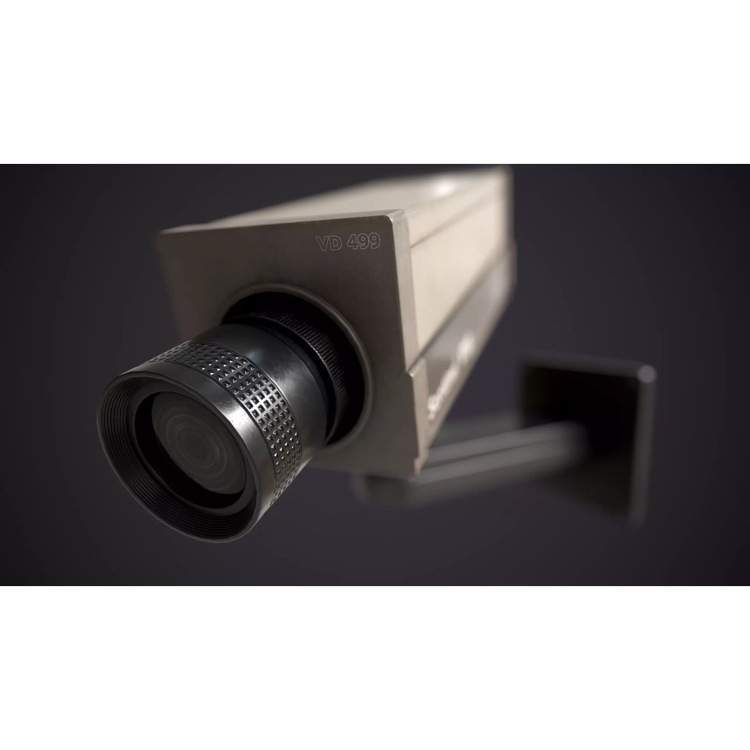 CCTV Camera 3D Model – Low Poly Industrial Design, Game Ready - View 11