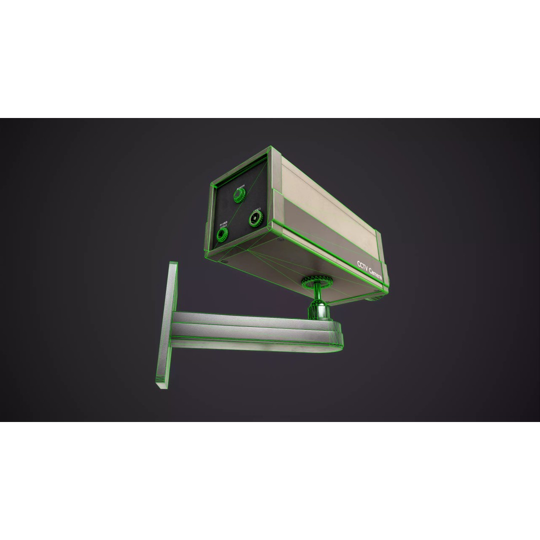 CCTV Camera 3D Model – Low Poly Industrial Design, Game Ready - View 15