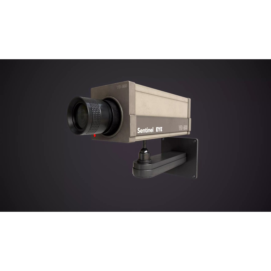 CCTV Camera 3D Model – Low Poly Industrial Design, Game Ready - View 2