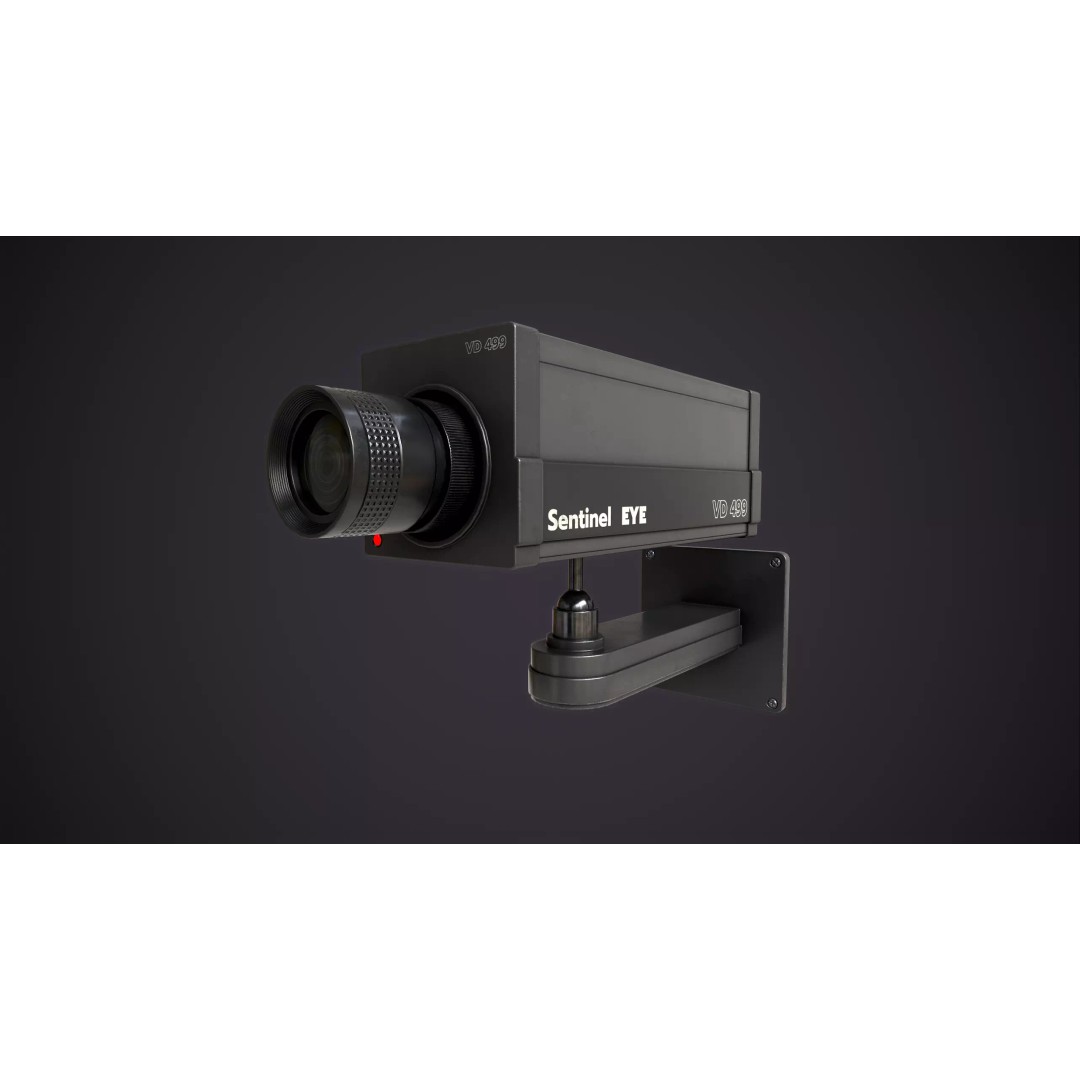 CCTV Camera 3D Model – Low Poly Industrial Design, Game Ready - View 3