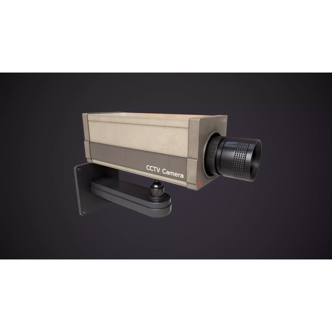 CCTV Camera 3D Model – Low Poly Industrial Design, Game Ready - View 4