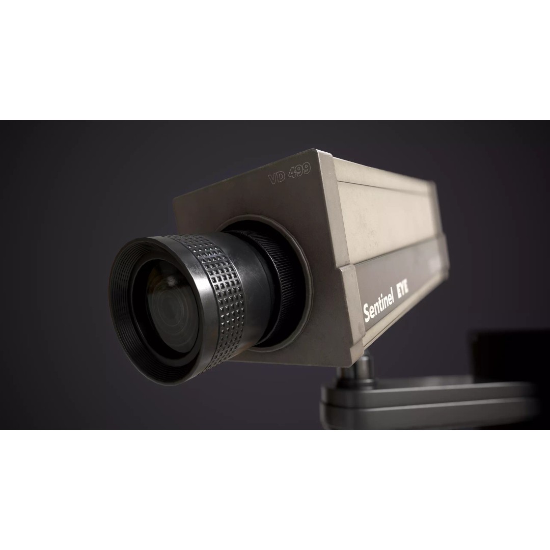 CCTV Camera 3D Model – Low Poly Industrial Design, Game Ready - View 5
