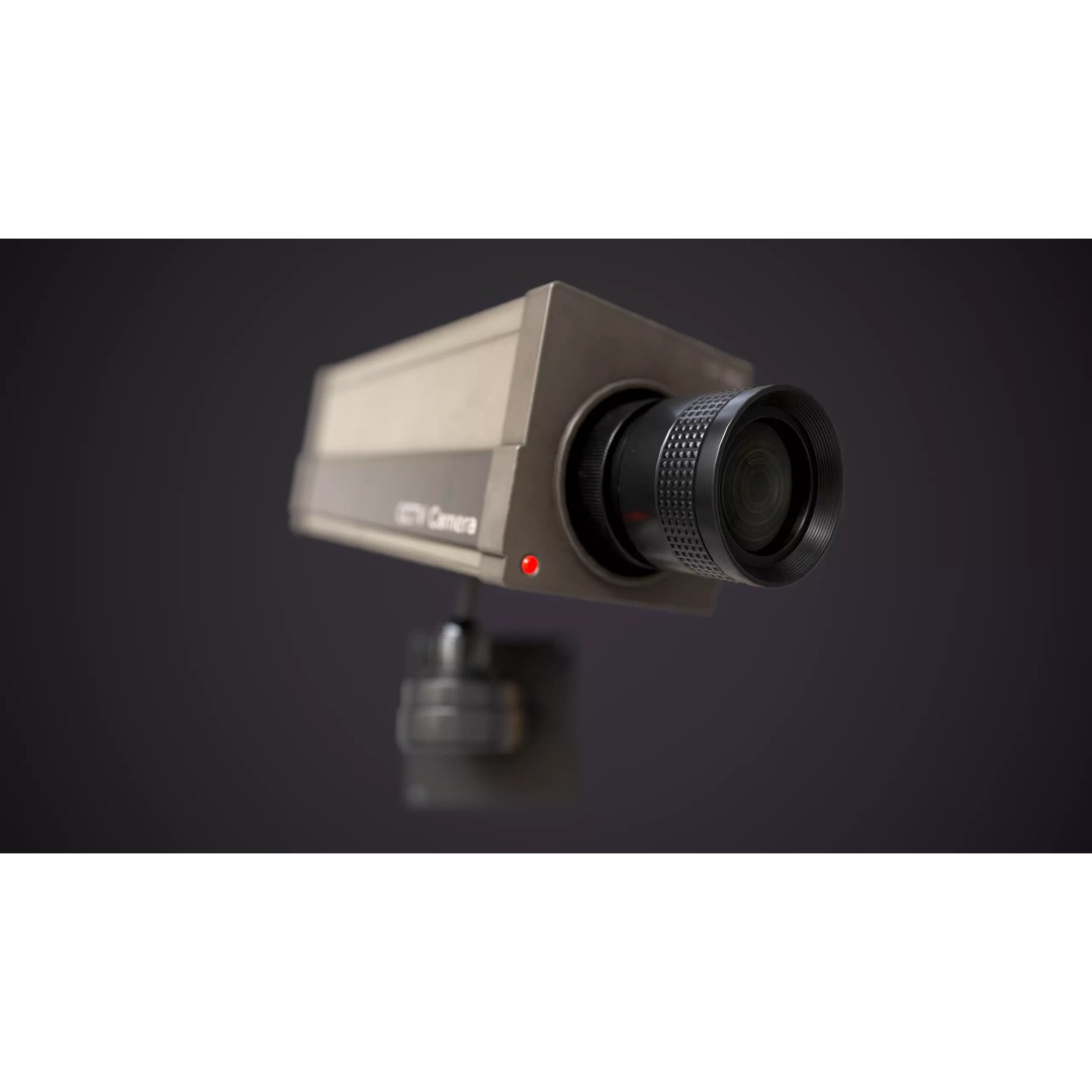 CCTV Camera 3D Model – Low Poly Industrial Design, Game Ready - View 6