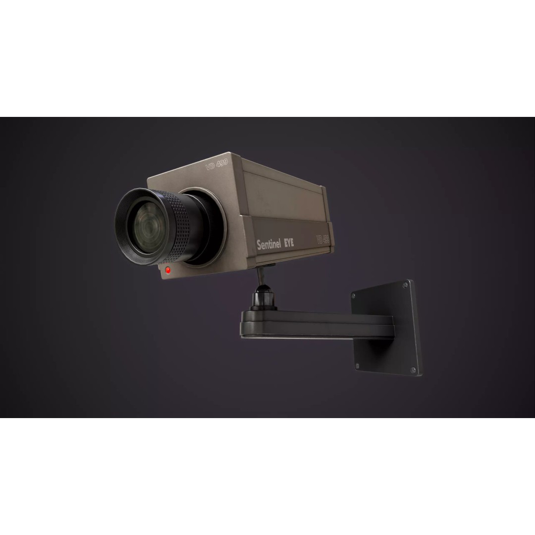 CCTV Camera 3D Model – Low Poly Industrial Design, Game Ready - View 8
