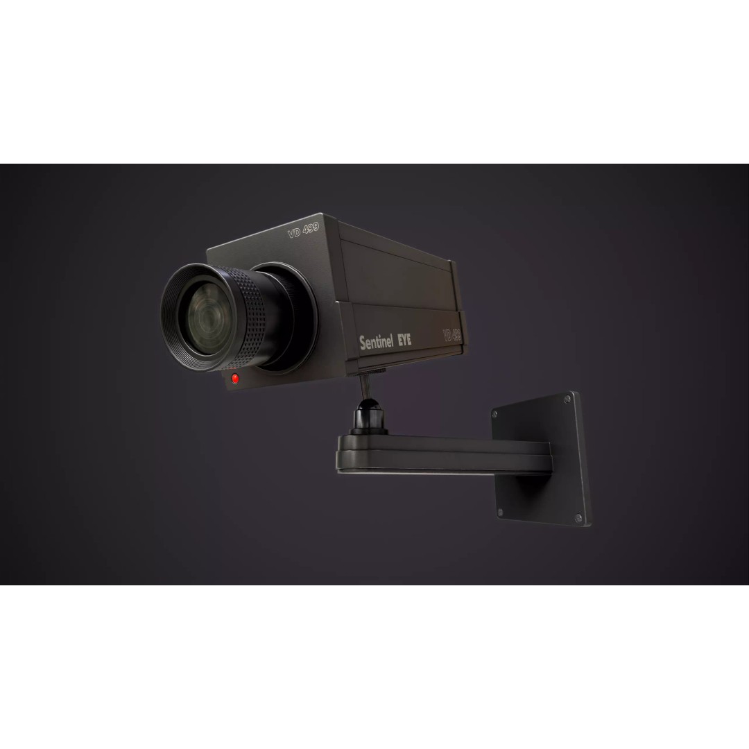 CCTV Camera 3D Model – Low Poly Industrial Design, Game Ready - View 9
