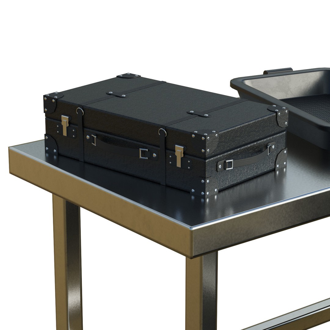 Airport Table Props 3D Model – Low-Poly Game Asset, FBX, OBJ, Blender - View 12