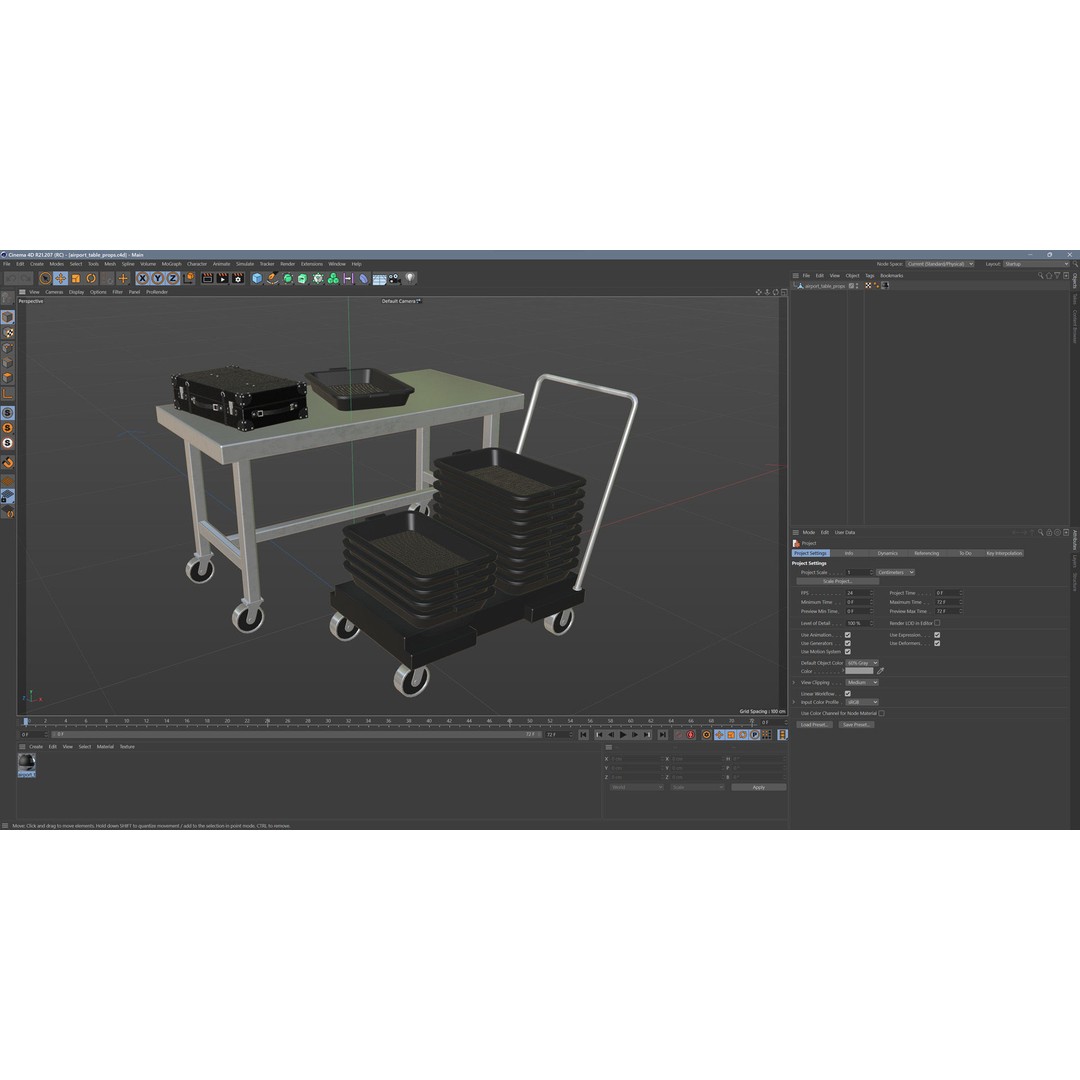 Airport Table Props 3D Model – Low-Poly Game Asset, FBX, OBJ, Blender - View 14