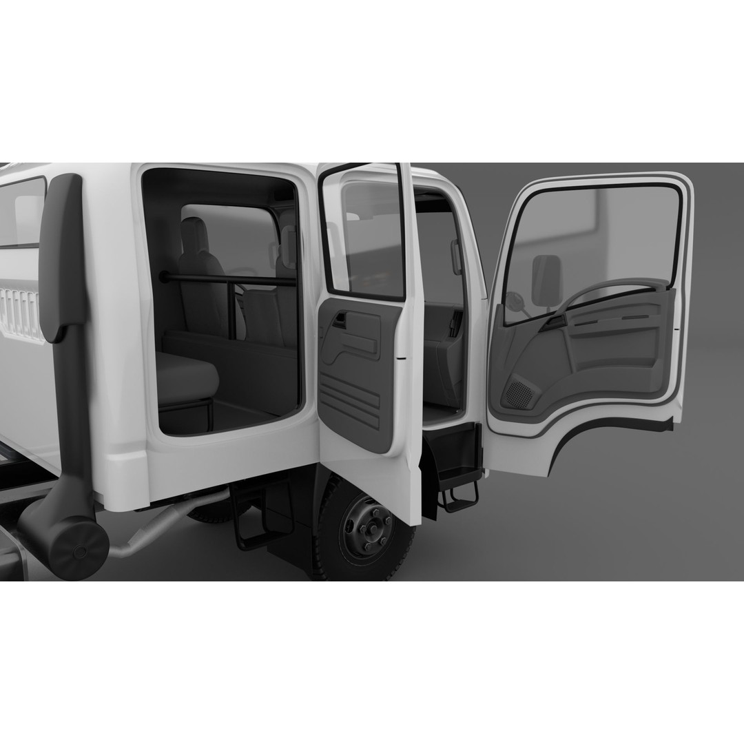 ISUZU N Series NPR 75-190 3D Model – High Detail Truck Asset, FBX, OBJ - View 11