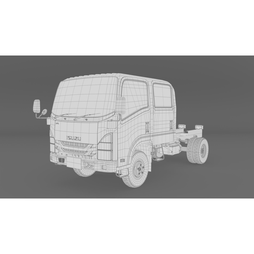 ISUZU N Series NPR 75-190 3D Model – High Detail Truck Asset, FBX, OBJ - View 15