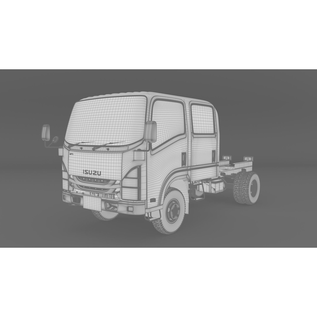 ISUZU N Series NPR 75-190 3D Model – High Detail Truck Asset, FBX, OBJ - View 16