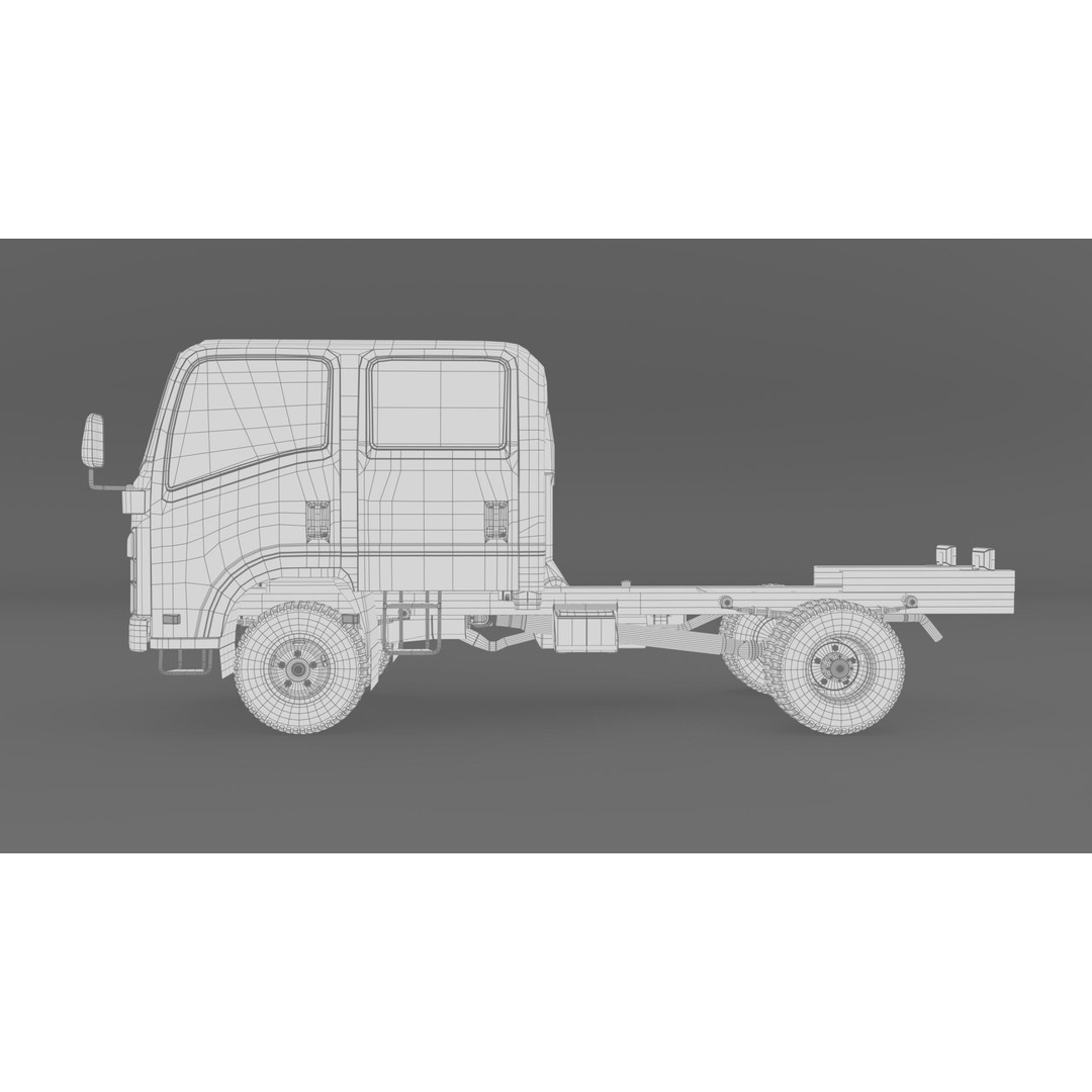 ISUZU N Series NPR 75-190 3D Model – High Detail Truck Asset, FBX, OBJ - View 17