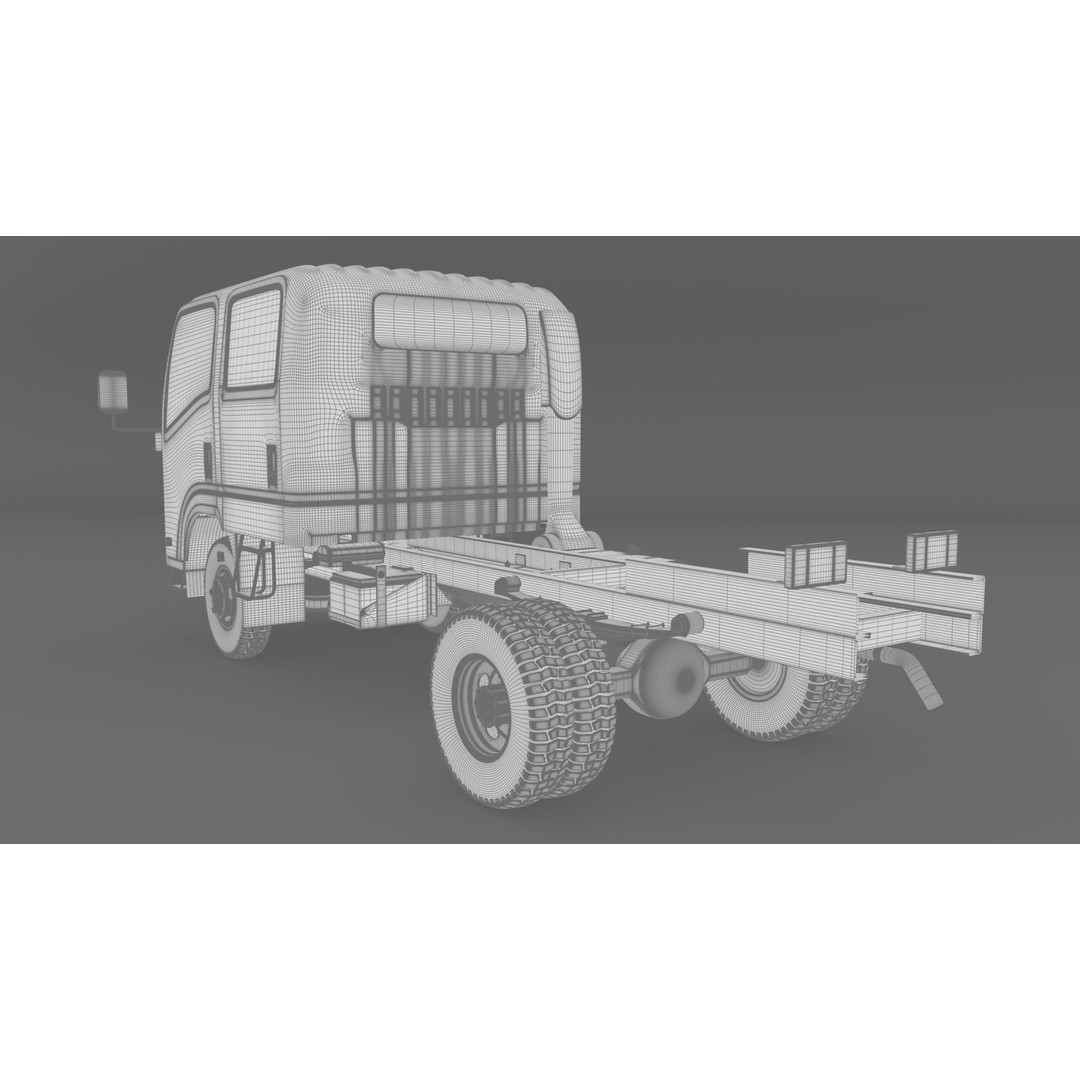 ISUZU N Series NPR 75-190 3D Model – High Detail Truck Asset, FBX, OBJ - View 20
