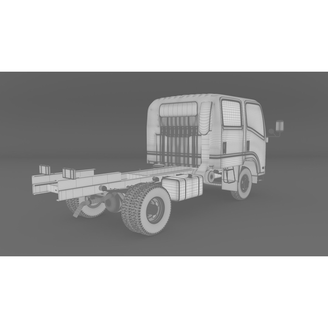 ISUZU N Series NPR 75-190 3D Model – High Detail Truck Asset, FBX, OBJ - View 24