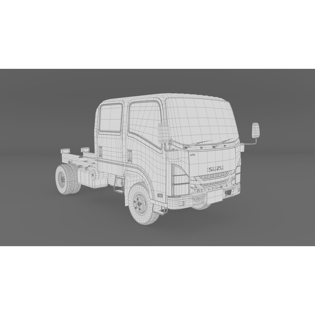 ISUZU N Series NPR 75-190 3D Model – High Detail Truck Asset, FBX, OBJ - View 27