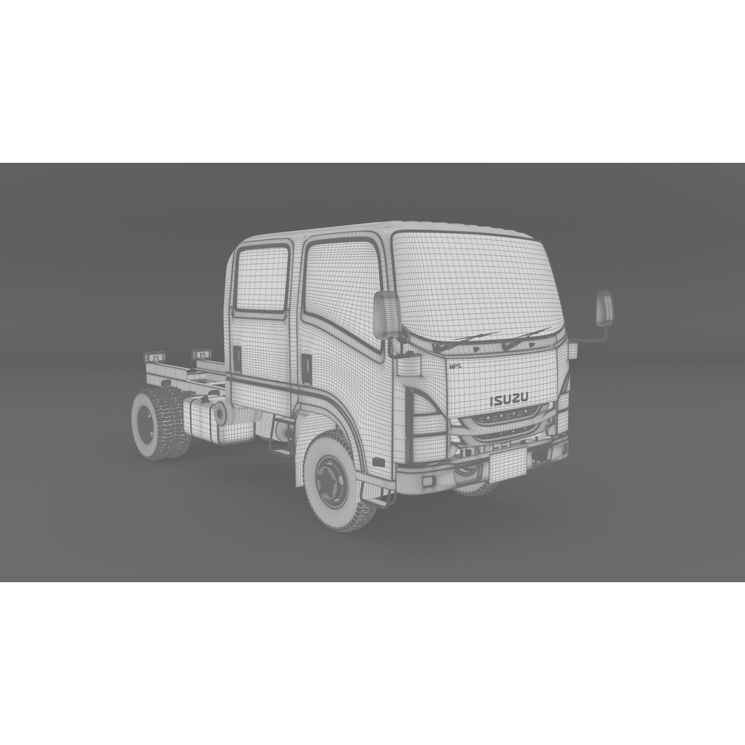 ISUZU N Series NPR 75-190 3D Model – High Detail Truck Asset, FBX, OBJ - View 28