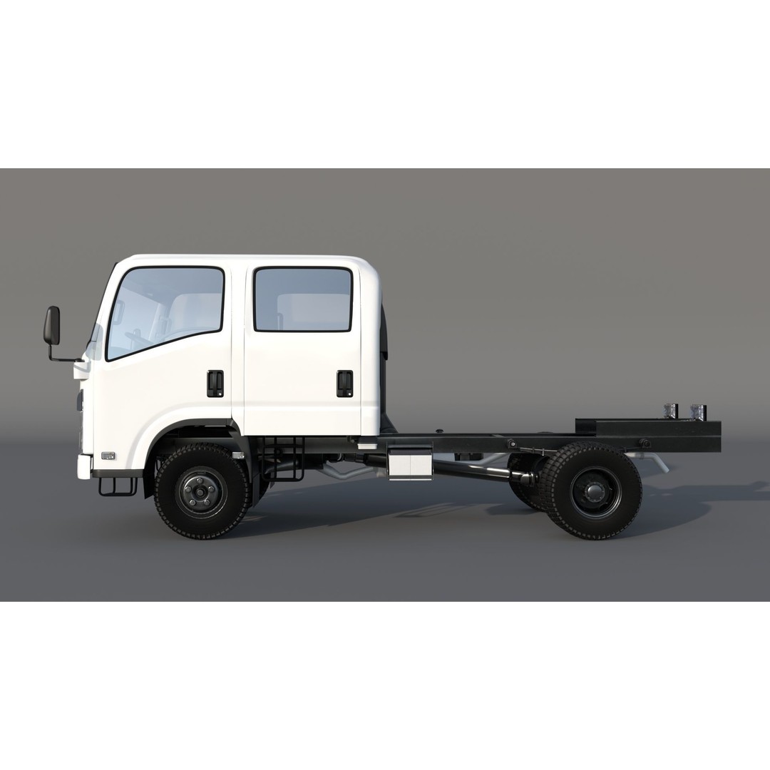 ISUZU N Series NPR 75-190 3D Model – High Detail Truck Asset, FBX, OBJ - View 3