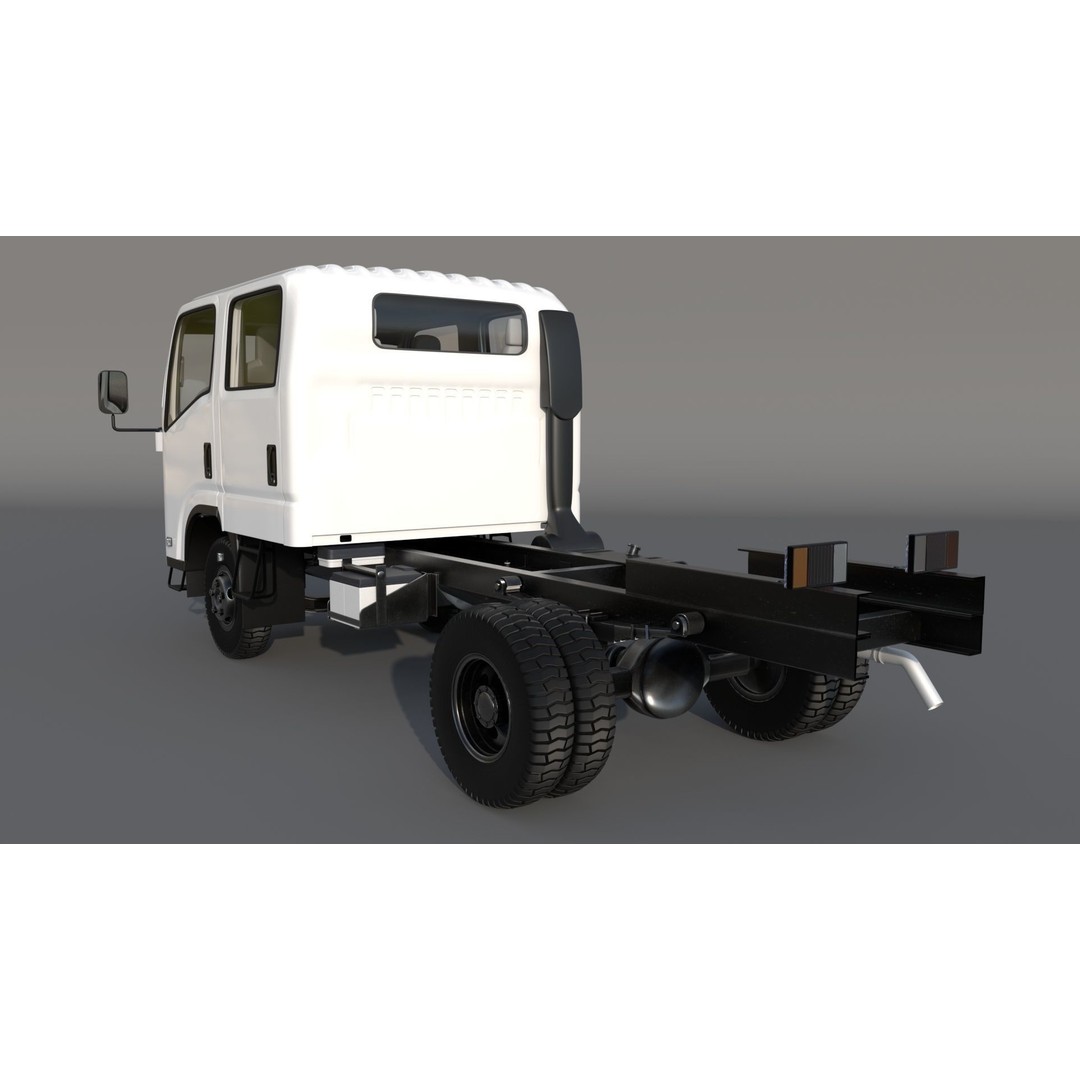 ISUZU N Series NPR 75-190 3D Model – High Detail Truck Asset, FBX, OBJ - View 4