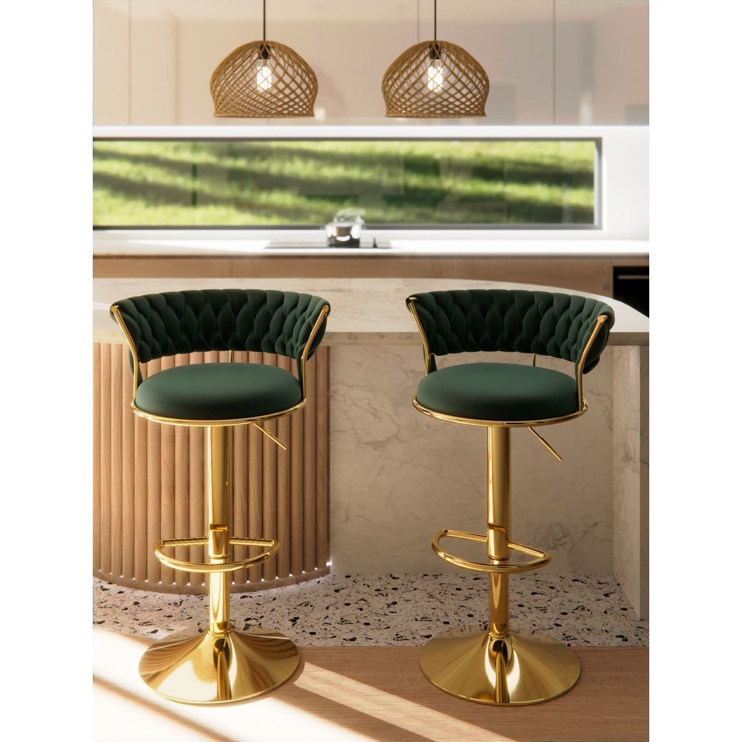 Vintage Swivel Adjustable Height Stool 3D Model – Low Poly Bar Stool, PBR Textures, FBX