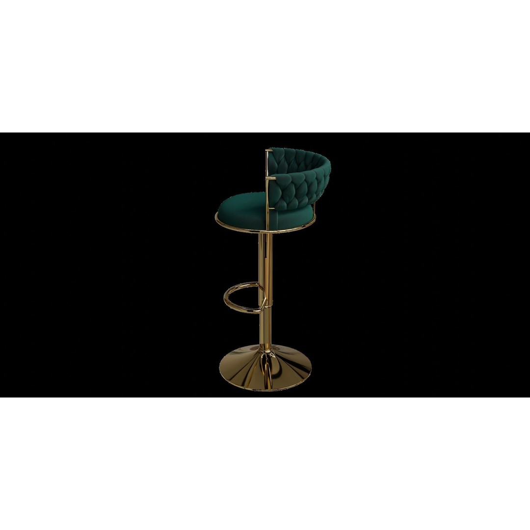 Vintage Swivel Adjustable Height Stool 3D Model – Low Poly Bar Stool, PBR Textures, FBX - View 13