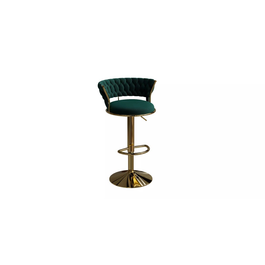 Vintage Swivel Adjustable Height Stool 3D Model – Low Poly Bar Stool, PBR Textures, FBX - View 2