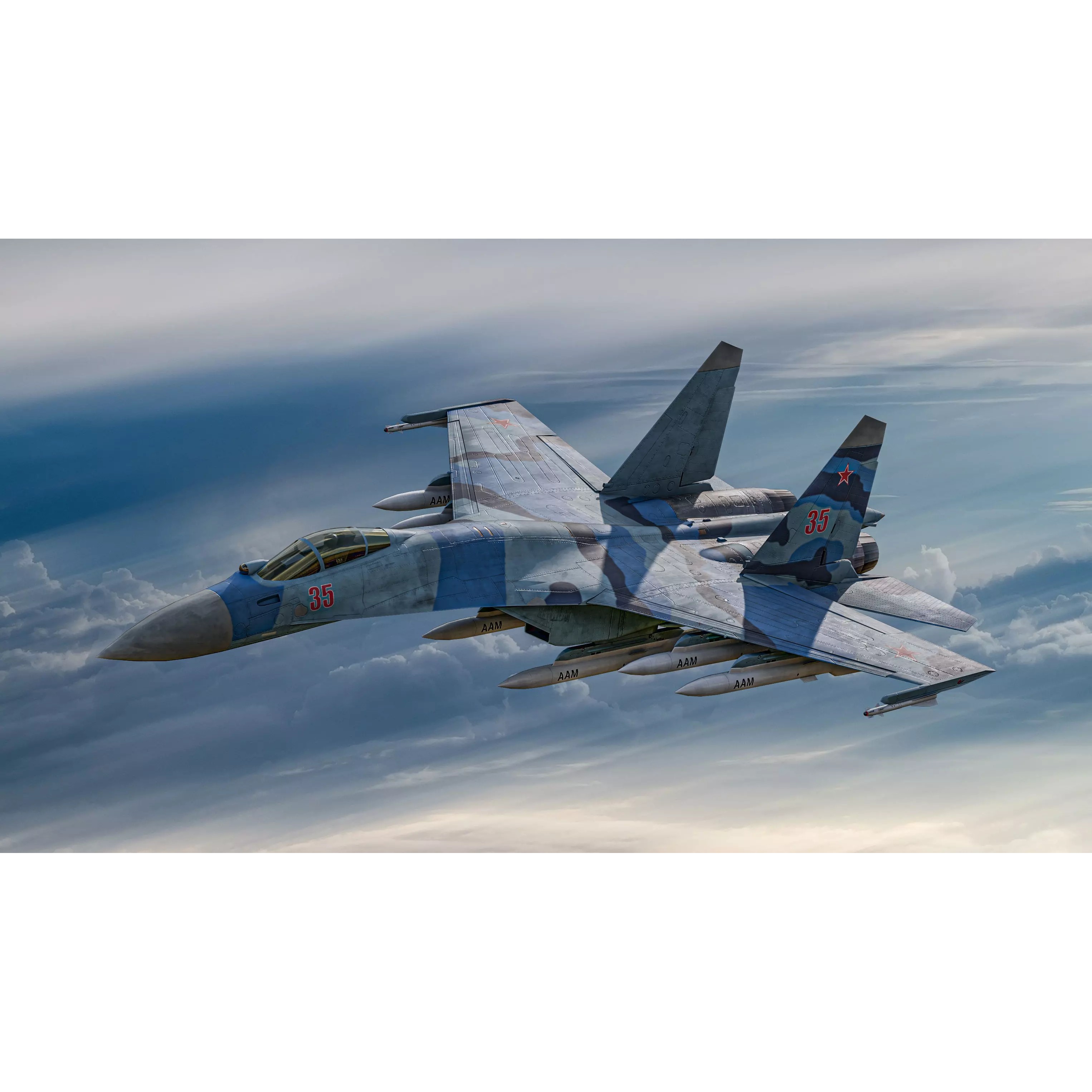 Su-35 Flanker-E - Low-Poly Game-Ready 3D Model - View 2